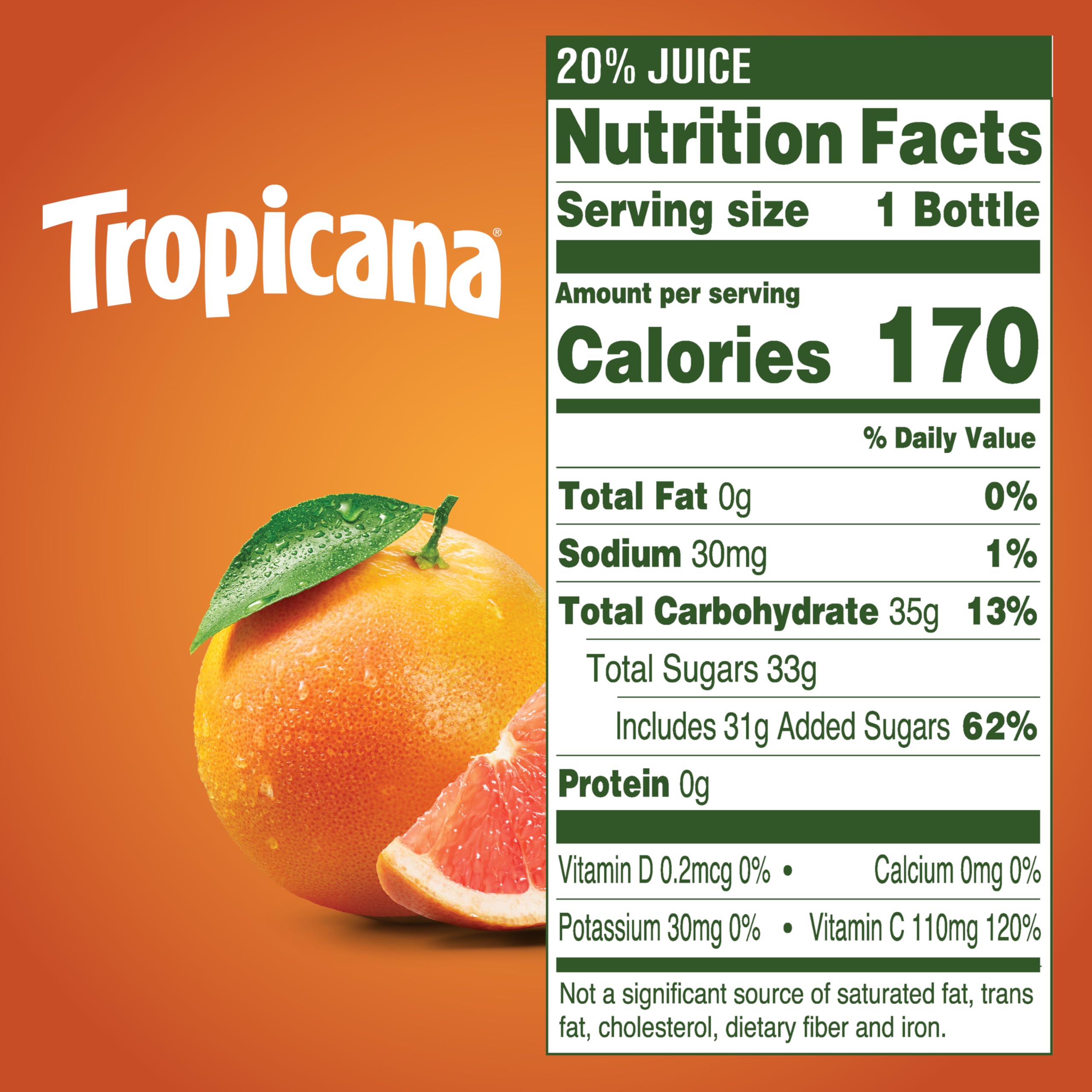 Tropicana Ruby Red bottle side view highlighting grab-and-go packaging for busy mornings