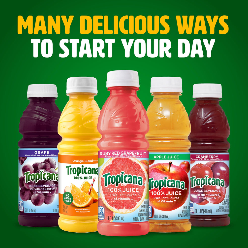 Tropicana Ruby Red Grapefruit Juice bottle in a lunchbox for portable hydration