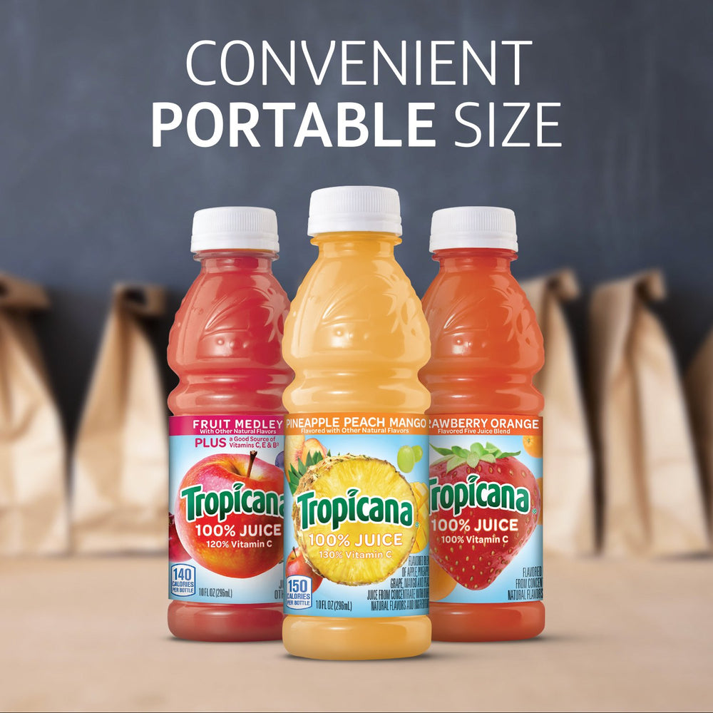 Tropicana Strawberry Orange 10oz bottle front view