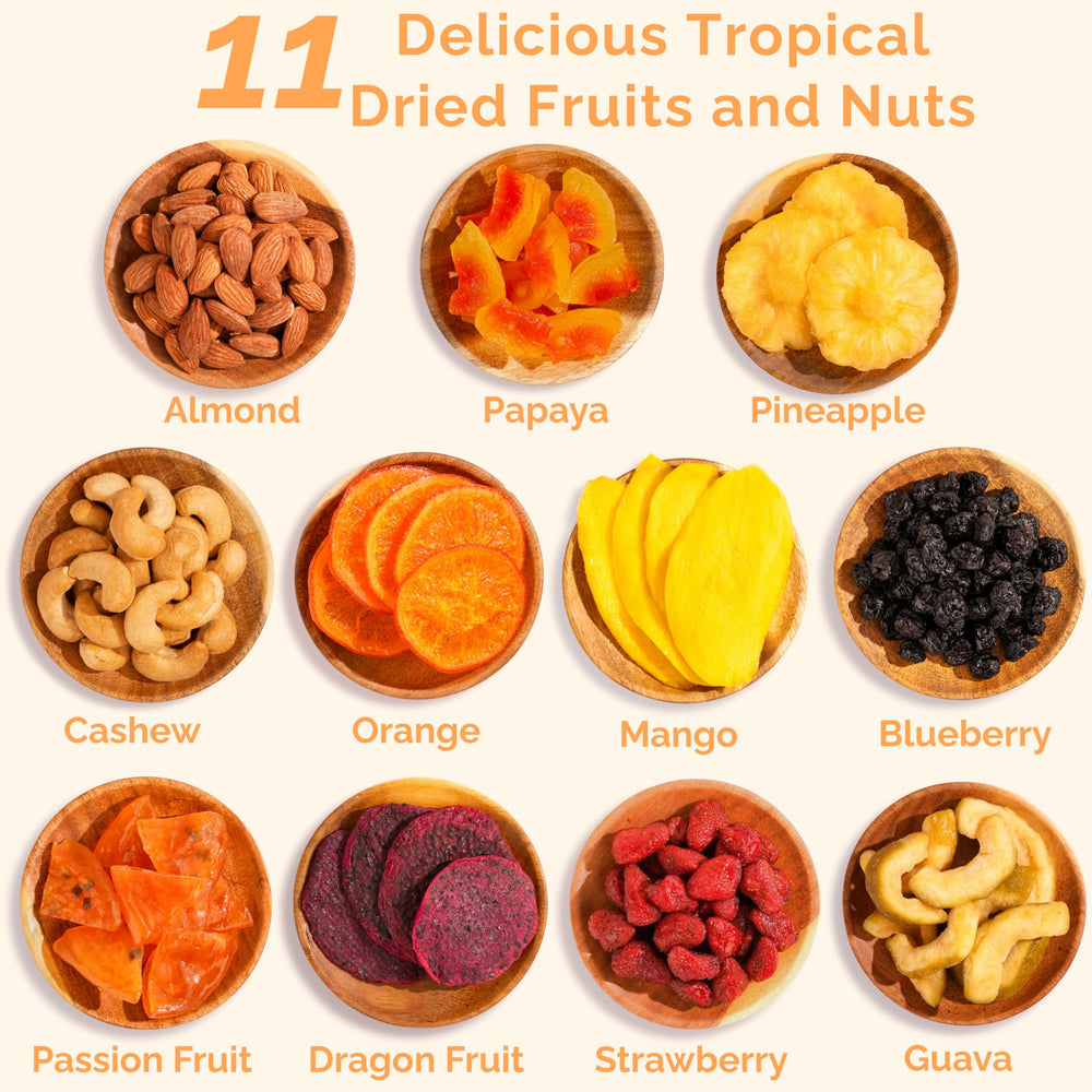 TropiJoy 20oz Ramadan gift box of dried fruits and nuts.