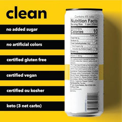 Tru Defense Seltzer glass pour highlights bold ginger and cayenne flavor
