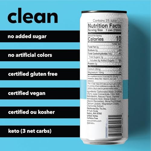 Tru Dream Seltzer pour highlights tart-sweet cherry berry refreshment