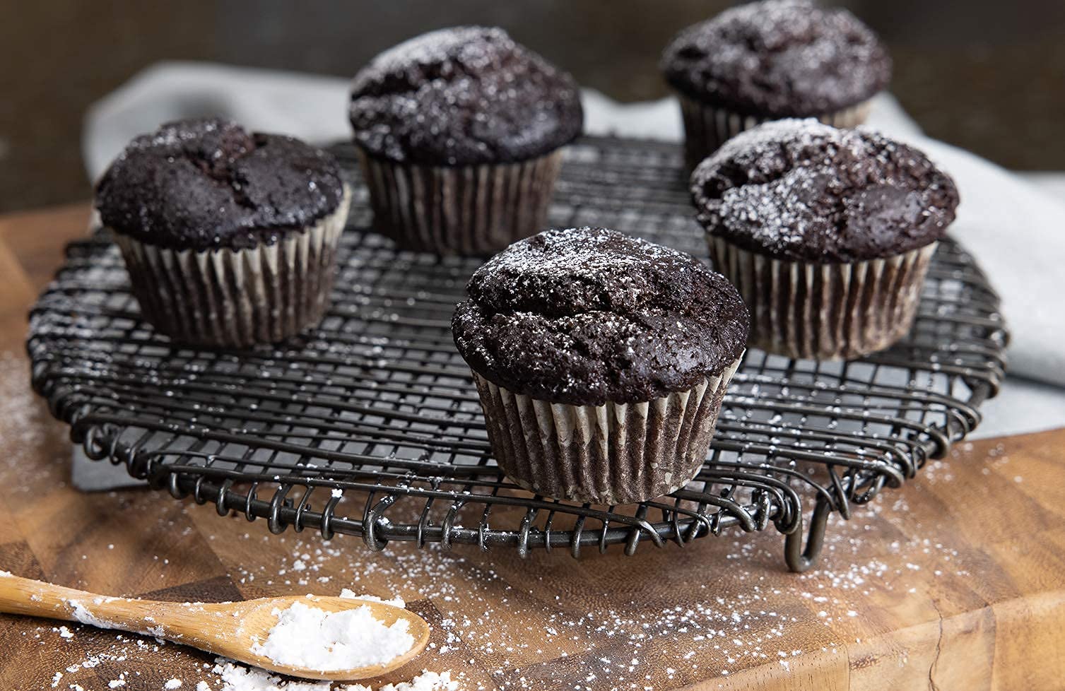 TruEats Dutch Chocolate Muffin Mix 8-inch cake batter ready for a low-glycemic dessert.