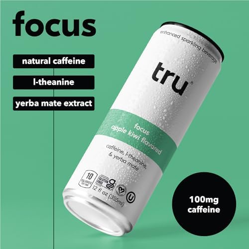 Yerba mate infused Tru Focus Seltzer can ready for a mindful pick-me-up.