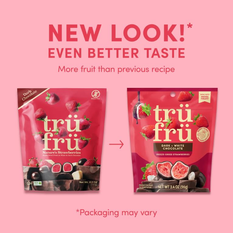 Tru Fru shelf-stable pouch highlights convenient snack ready anytime, anywhere.