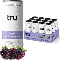 Tru Refresh Seltzer prickly-pear can highlighting caffeine-free hydration