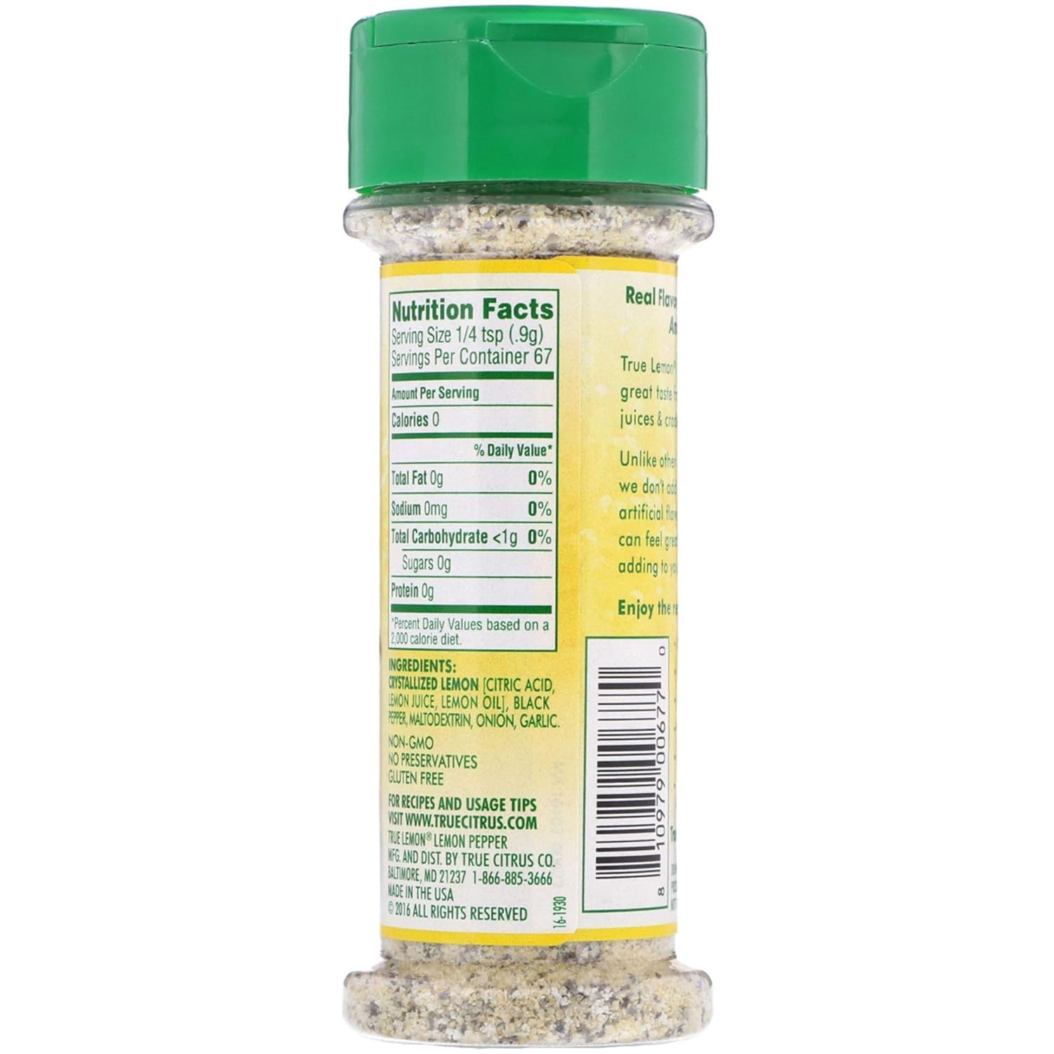 True Citrus lemon pepper on grilled chicken delivers zest