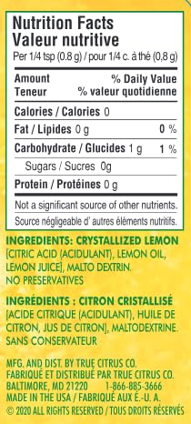 TRUE CITRUS Lemon Shaker chicken seasoning for a crisp lemon tang