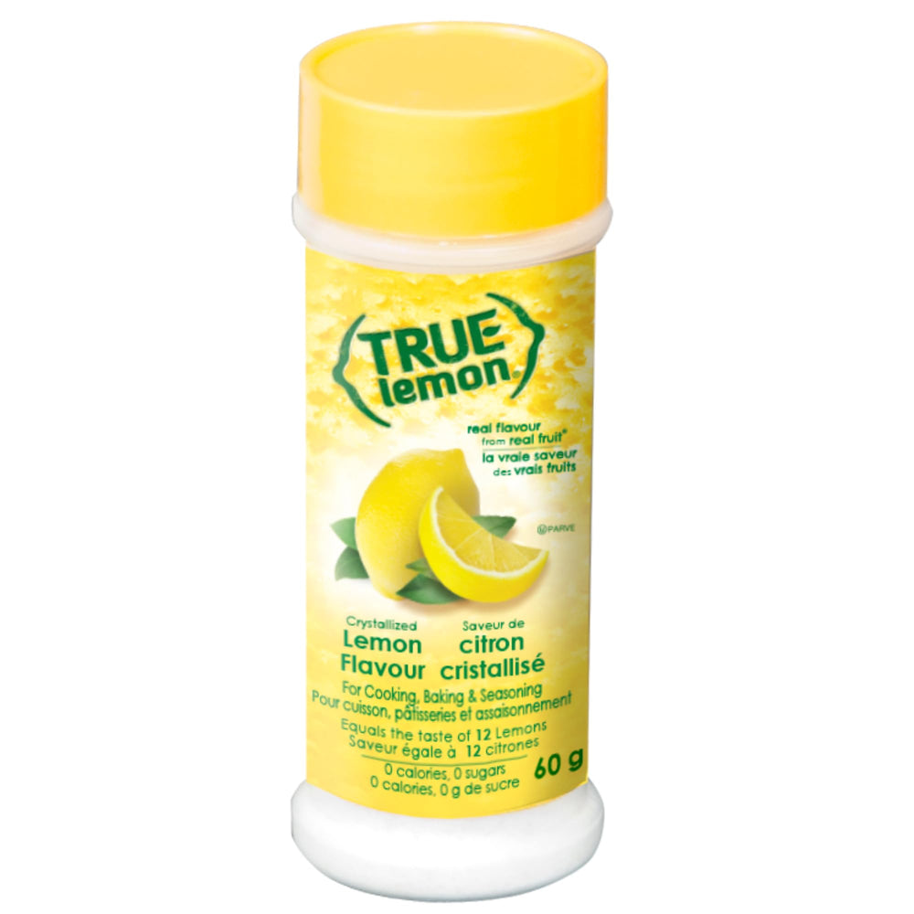 TRUE CITRUS Lemon Shaker jar for quick seasoning with crystallized lemon flavor