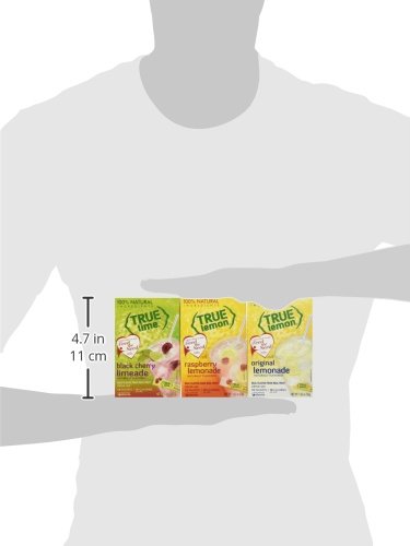 True Citrus True Lemon Lemonade Variety Pack flat lay on a bright kitchen counter.