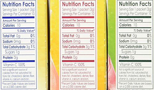 True Citrus True Lemon Lemonade Variety Pack product packaging on a bright tabletop.