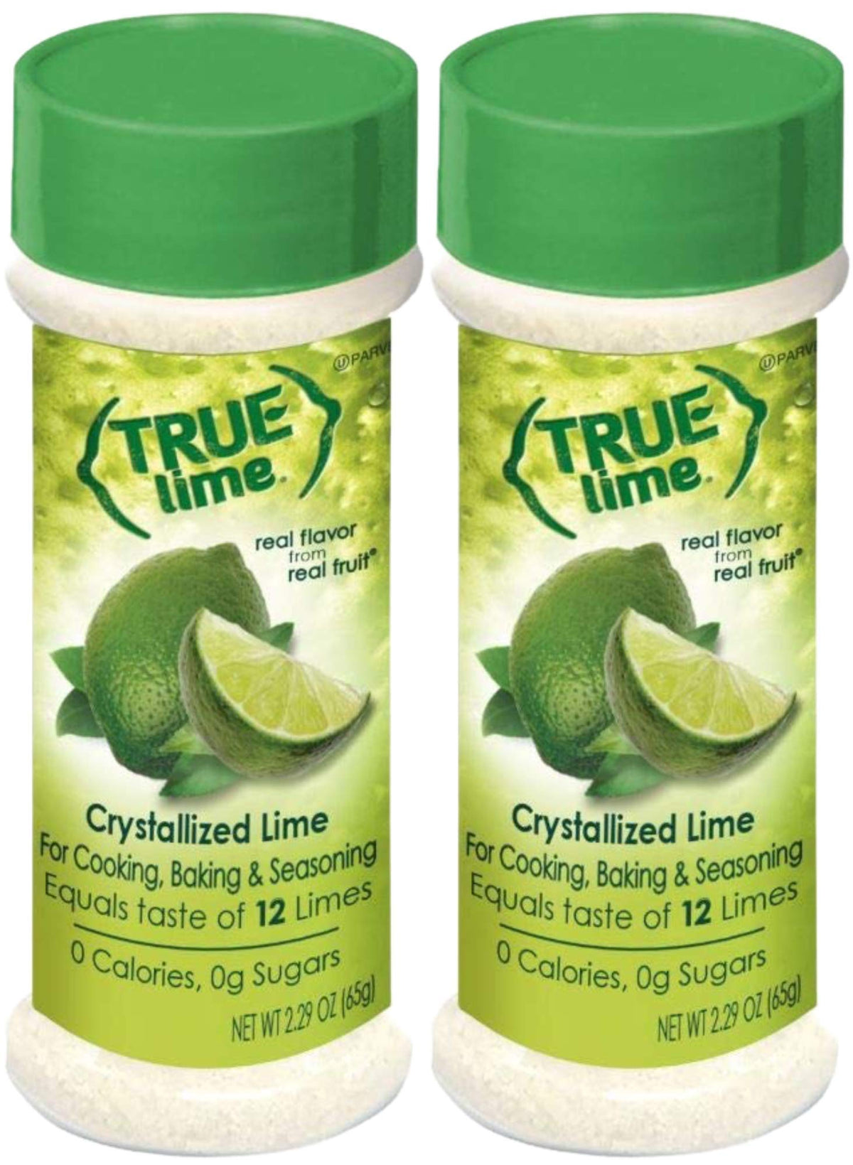 True Citrus True Lime Shaker 2pk packaging display highlights convenient lime flavor for drinks.