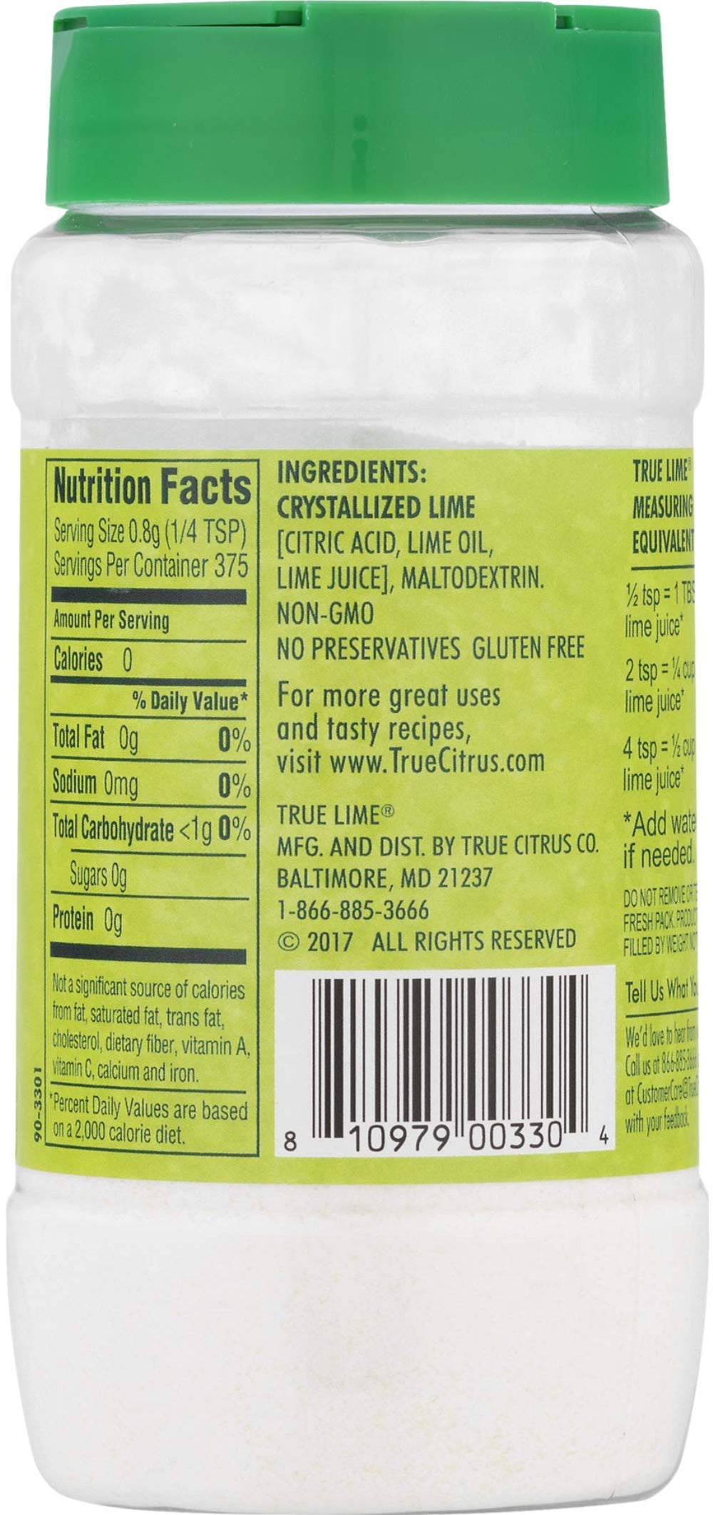 True Citrus Lime Shaker bottle adds fresh citrus zest to dishes
