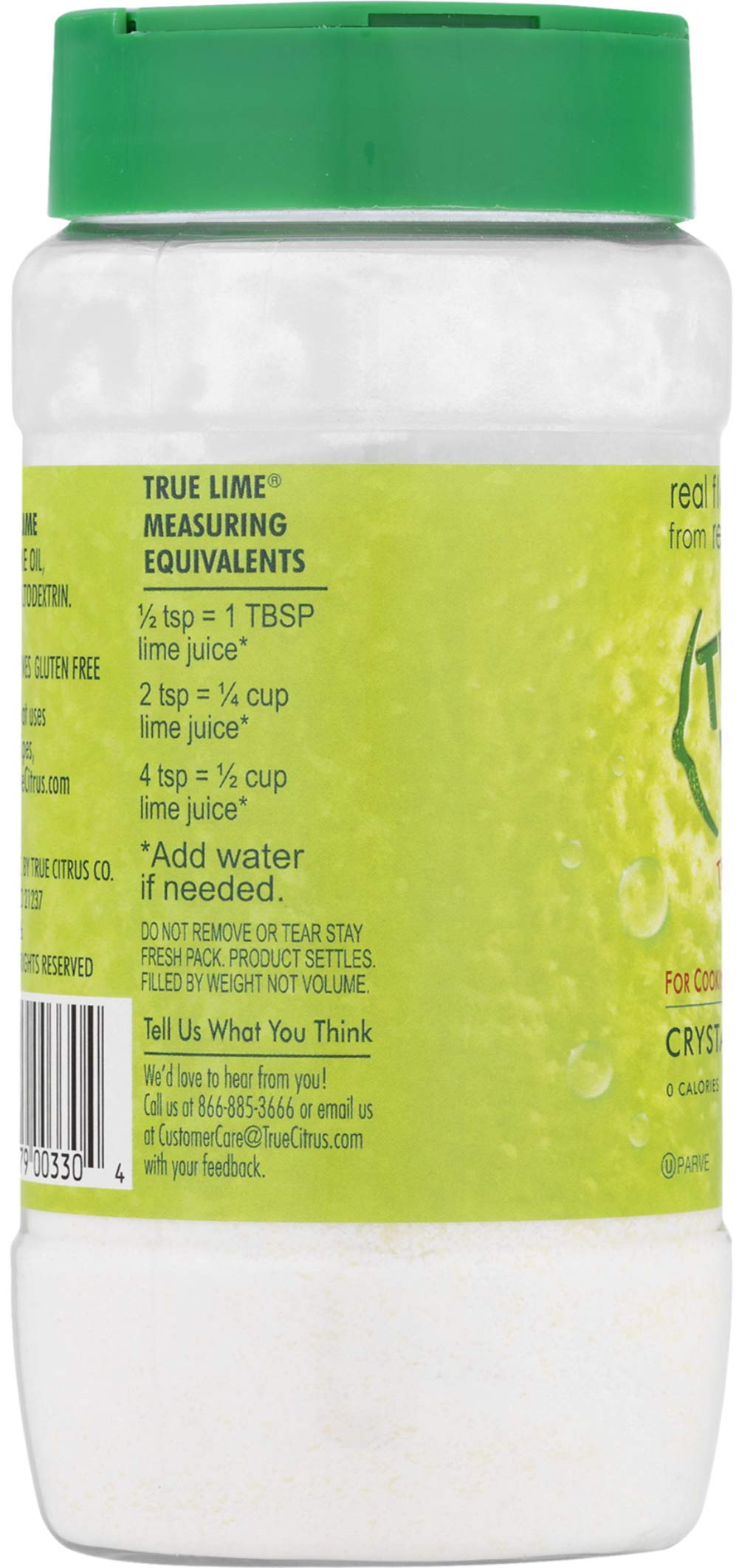 True Citrus Lime Shaker dusting food for a tangy kick
