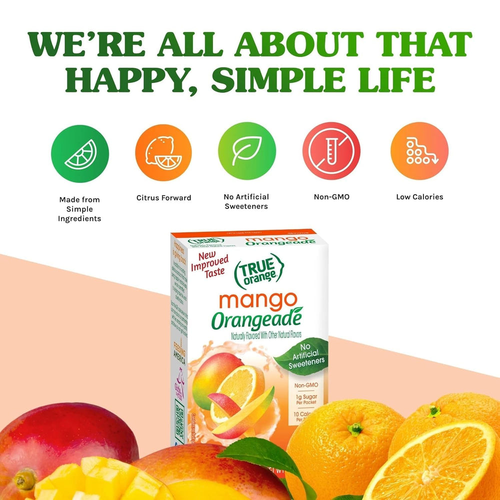 True Citrus Orange Mango Orangeade packets ideal for family hydration