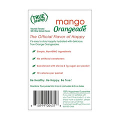 True Citrus Orange Mango Orangeade ingredient panel highlights simple, non GMO ingredients
