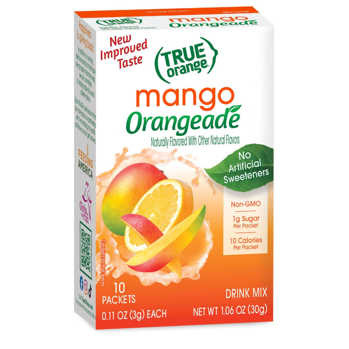 True Citrus Orange Mango Orangeade packets 10-count for convenient, on-the-go hydration