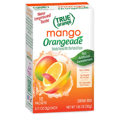 True Citrus Orange Mango Orangeade packets 10-count for convenient, on-the-go hydration
