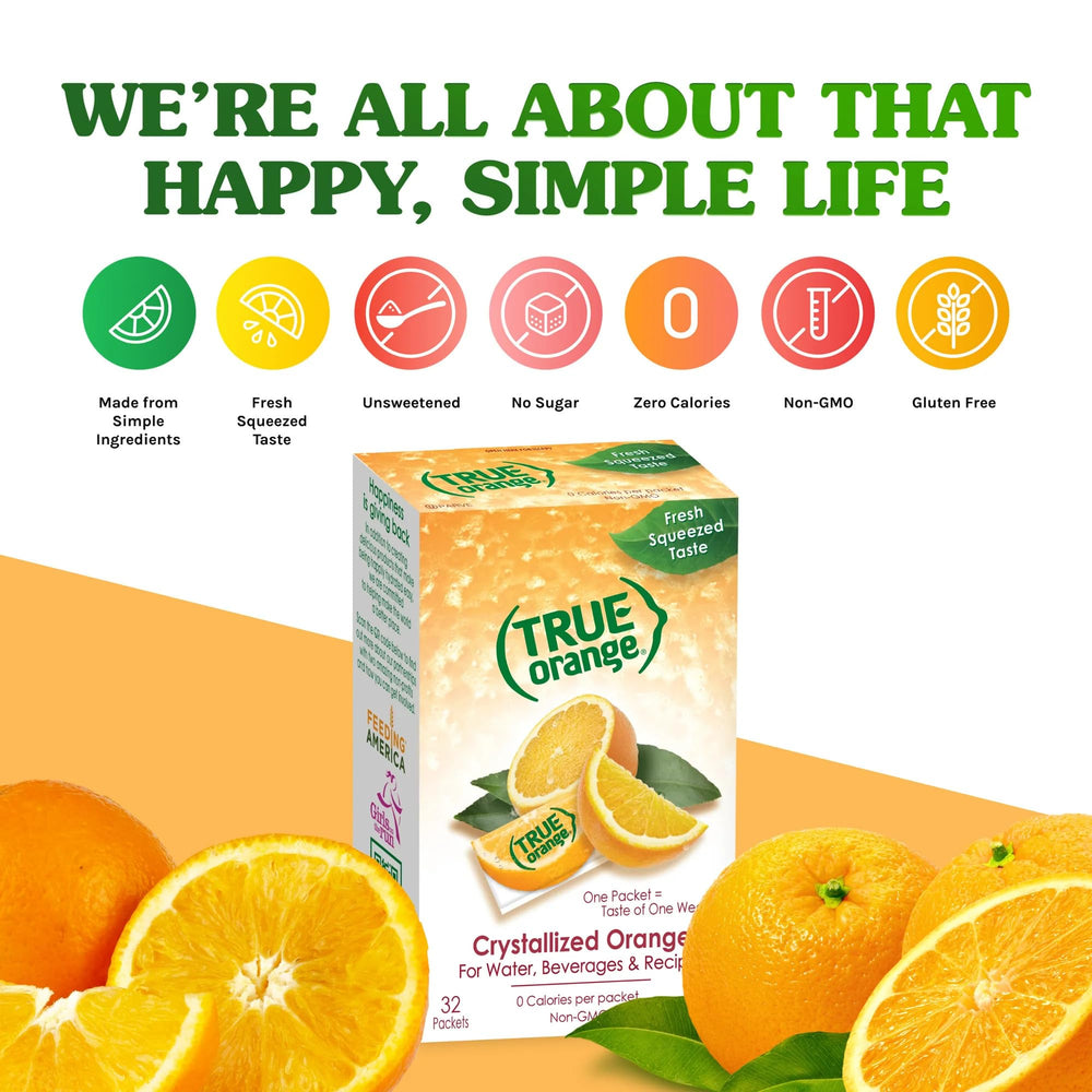 True Citrus True Orange dissolving in water for flavor release.