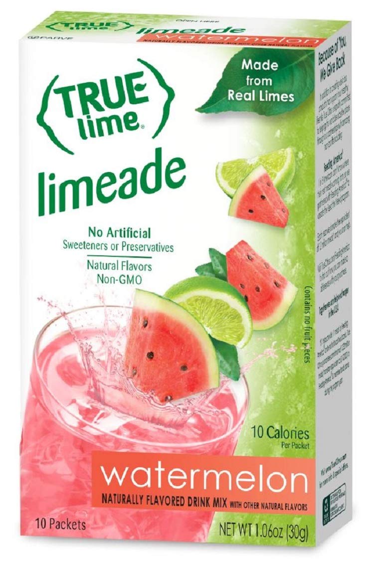 True Citrus True Lime Watermelon Aqua Fresca box of 12 for on-the-go hydration