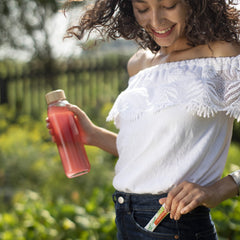 Close-up of lime oils and natural ingredients used in True Citrus product