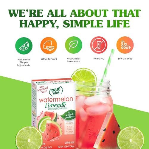 True Citrus Watermelon Limeade packet close-up for on-the-go hydration.
