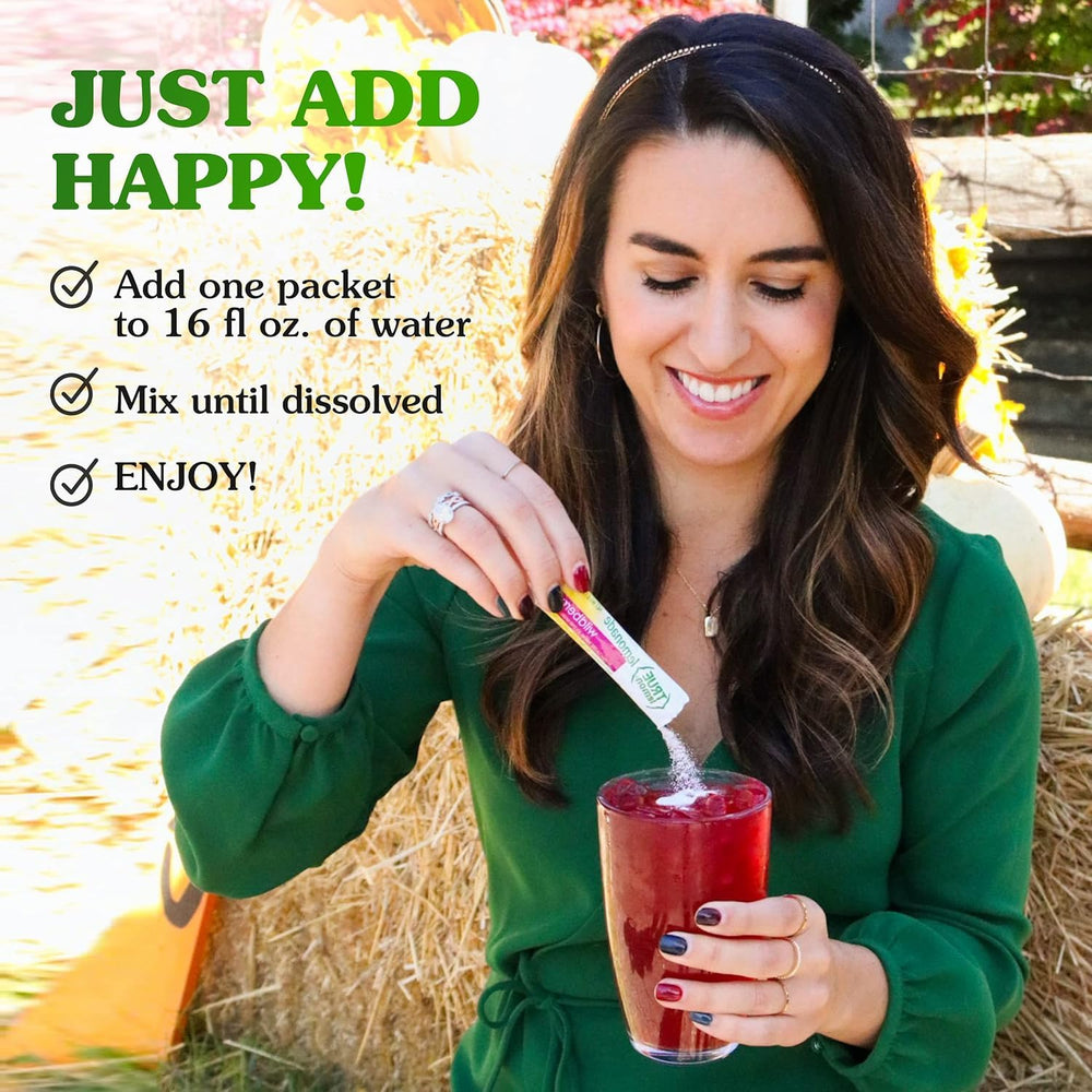 True Citrus Wildberry Lemonade packaging notes gluten-free and non-GMO status