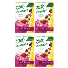 True Citrus Wildberry Lemonade pack front shows portable sachets for on-the-go flavor