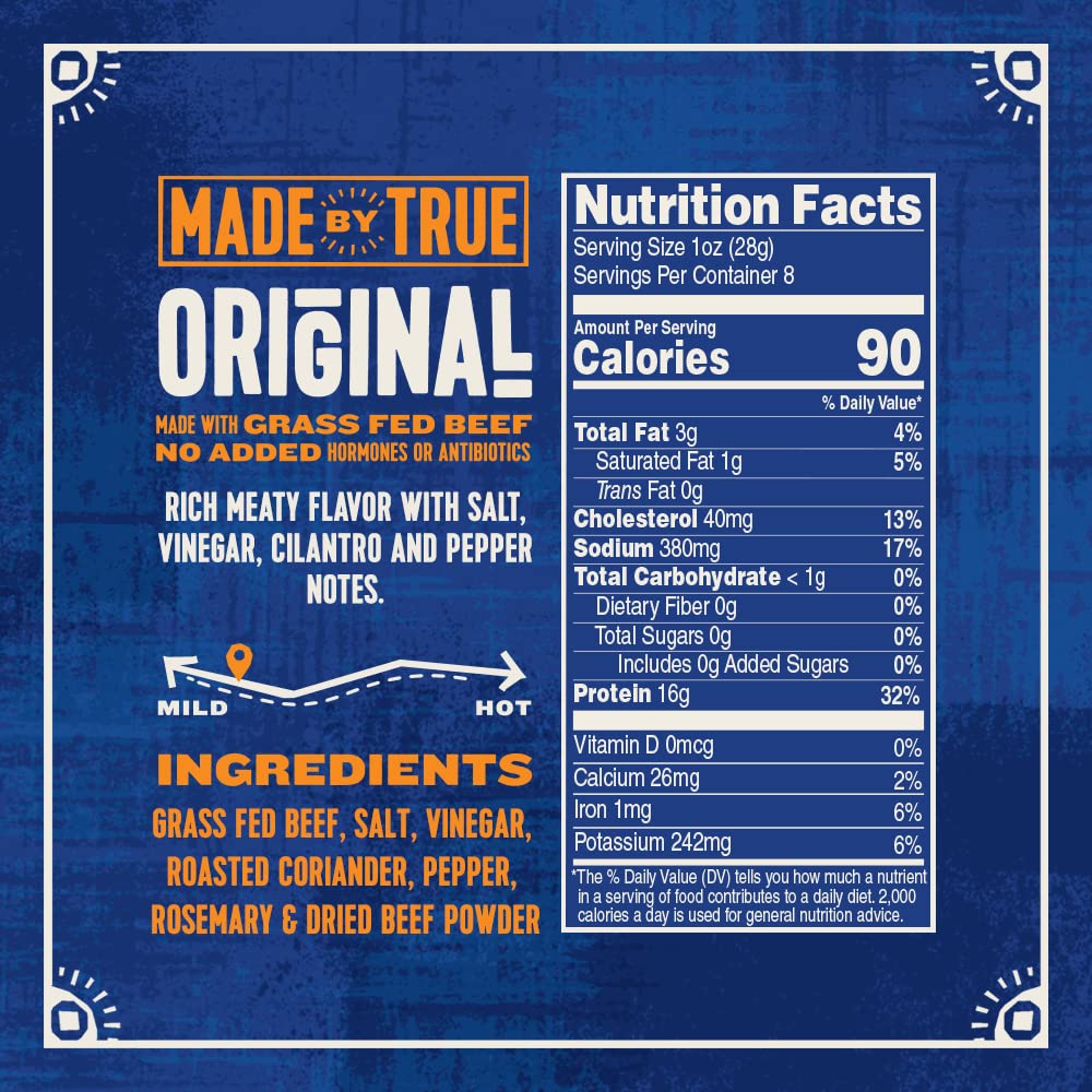 True Jerky biltong slab sliced portions ready for quick, high-protein snacking