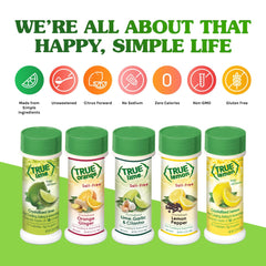 True Lemon Crystalized Lemon Shaker pour shot shows zero calories