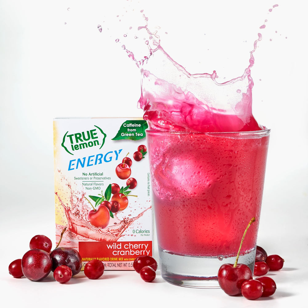 True Lemon Energy Variety Pack served after mixing for a refreshing drink.