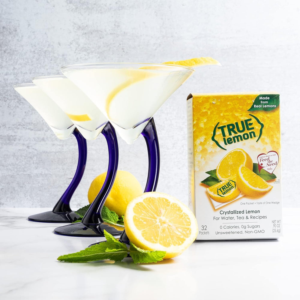 True Lemon glass of water with refreshing lemon flavor