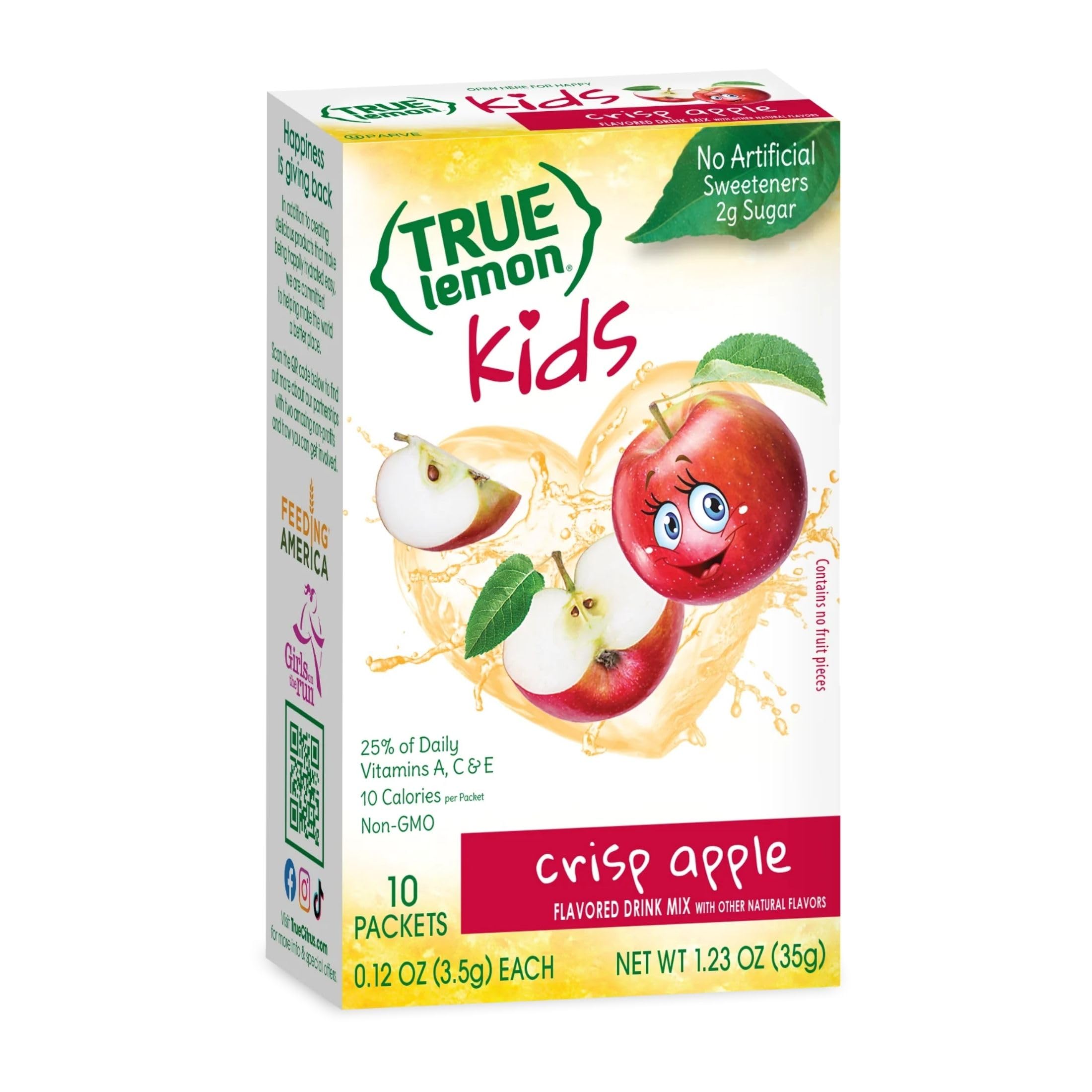 10-pack box of True Lemon Kids Crisp Apple packets.