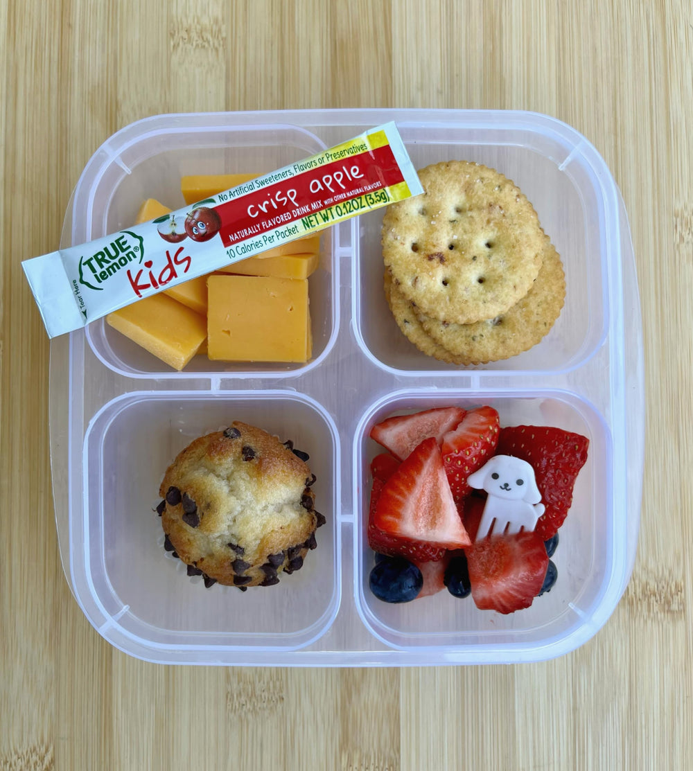 Backpack-friendly True Lemon Kids Crisp Apple packets.