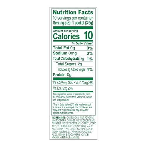 True Lemon Kids Fruit Punch mix dissolving in 8 ounces of water.