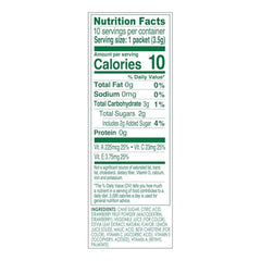 Close-up of True Lemon Kids Strawberry Banana label showing natural ingredients.