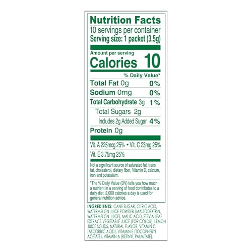 True Lemon Kids Wild Watermelon packet dissolving in eight ounces of water.