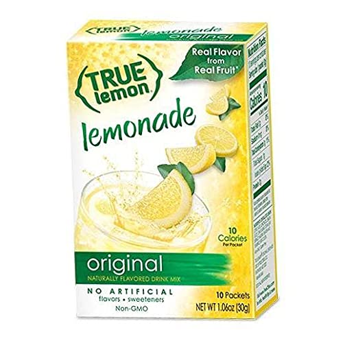 True Lemon Mango Orange packet delivers tropical zest to hot or cold beverages.