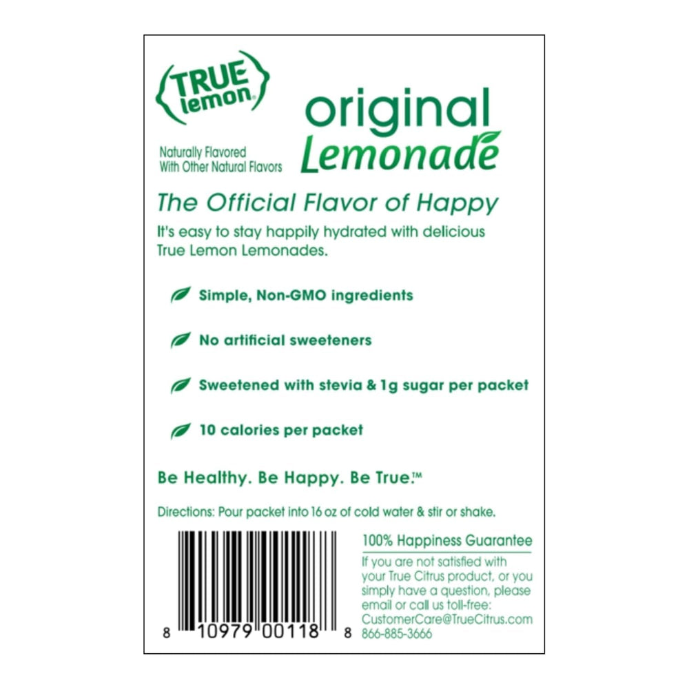 True Lemon Original Lemonade kid-friendly drink supports family hydration with low calories