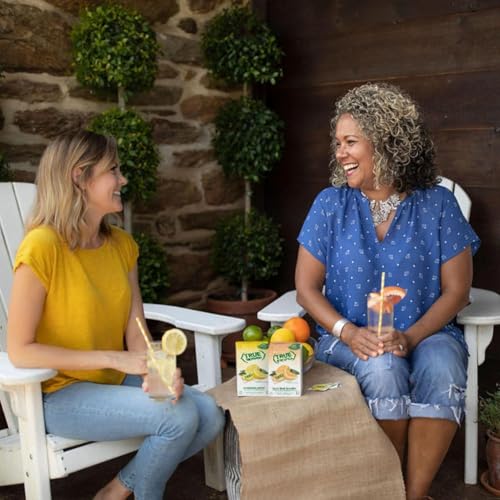 Sparkling water with True Lemon for zero-calorie fizz
