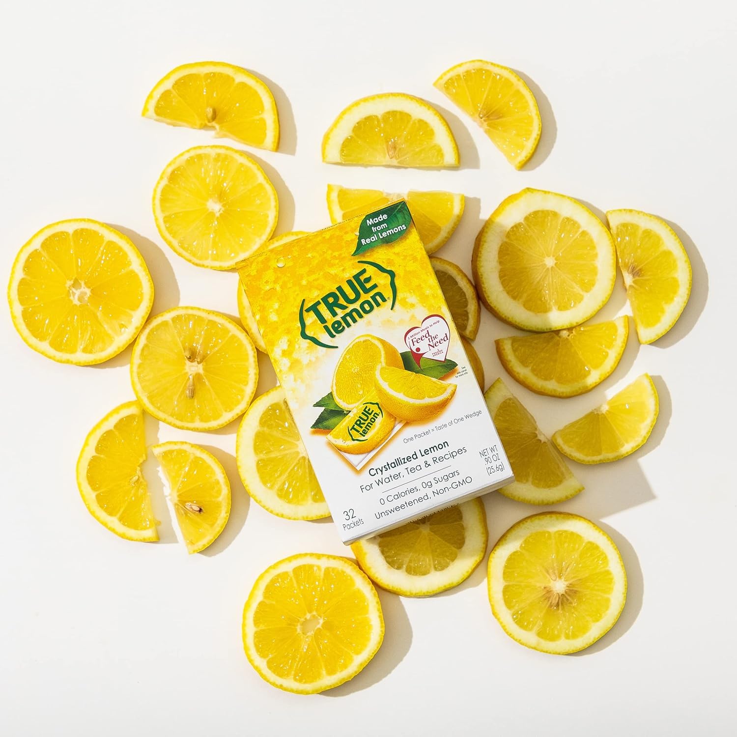 True Lemon label emphasizes vitamin C from natural lemons