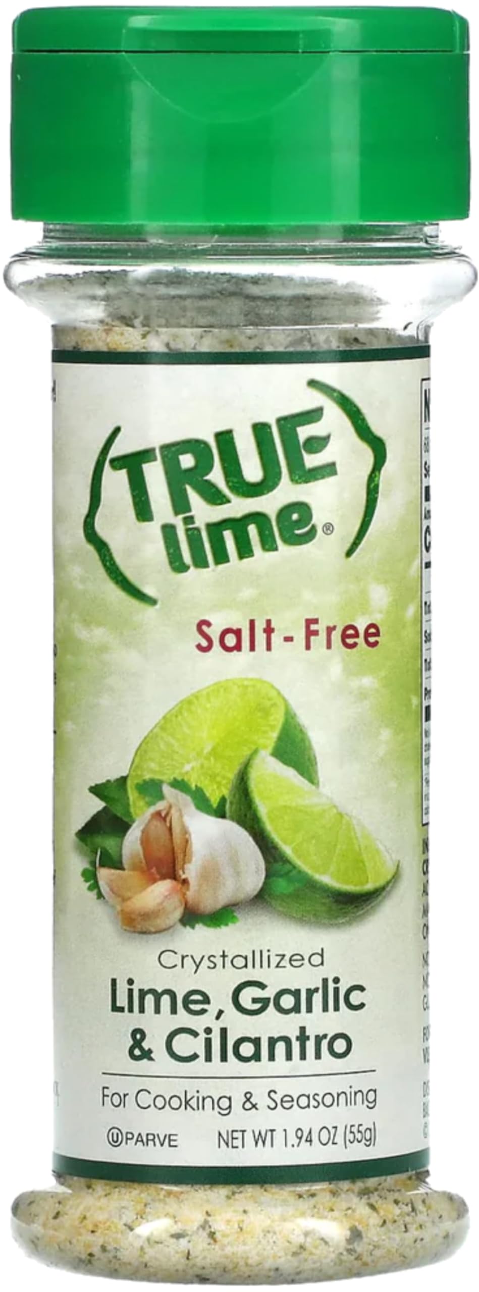 True Lime Lime, Garlic & Cilantro Spice Blend bottle boosts flavor without salt.