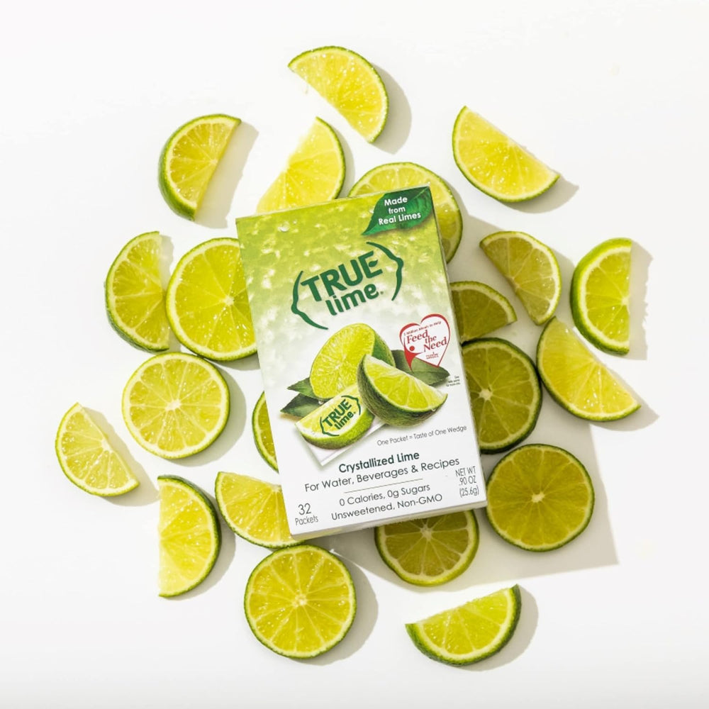 True Lime natural ingredients label highlights clean, sugar-free lime zest.