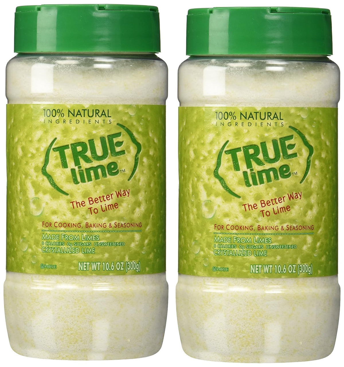 True Lime shaker front view showcases a portable, 10.6 oz citrus option for on-the-go flavor.