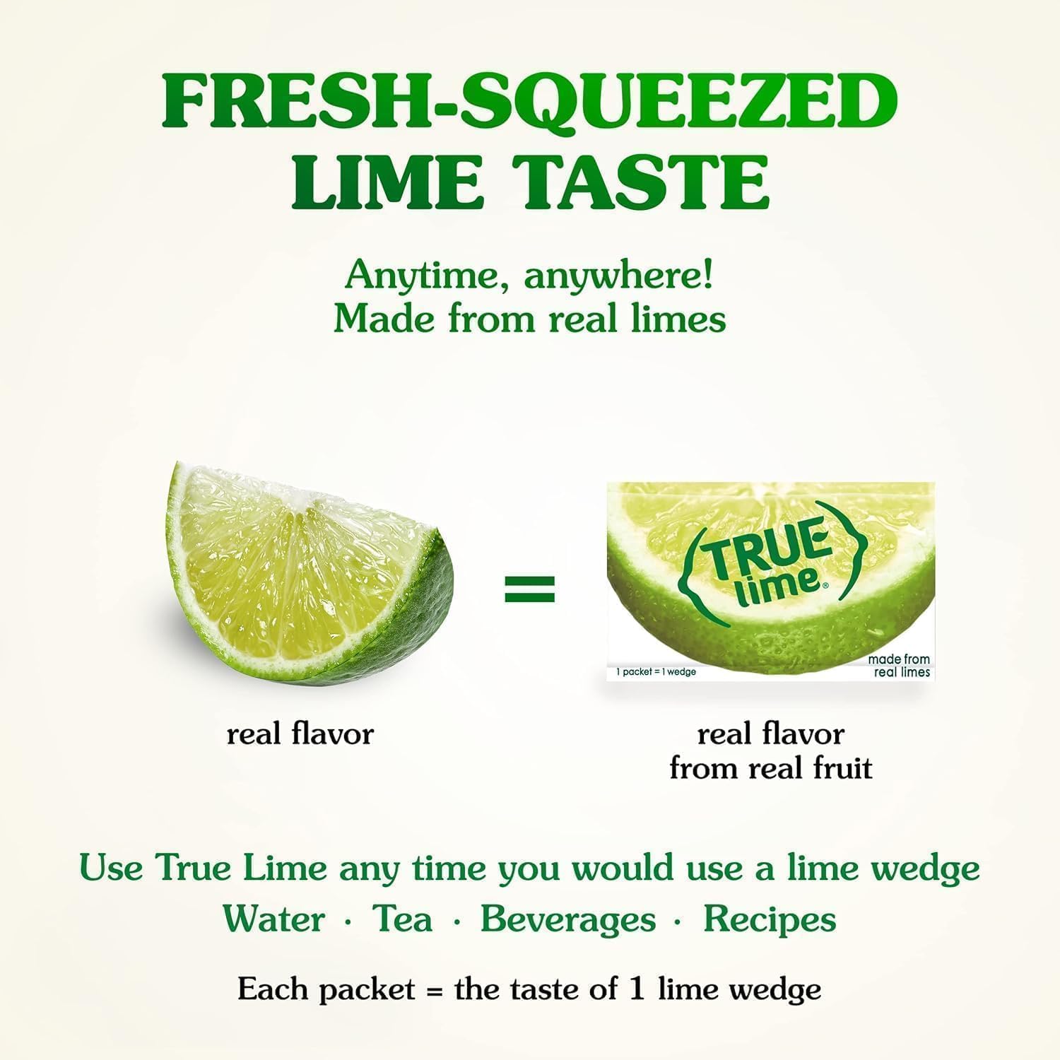 True Lime added to tea and recipes delivers bright citrus notes.