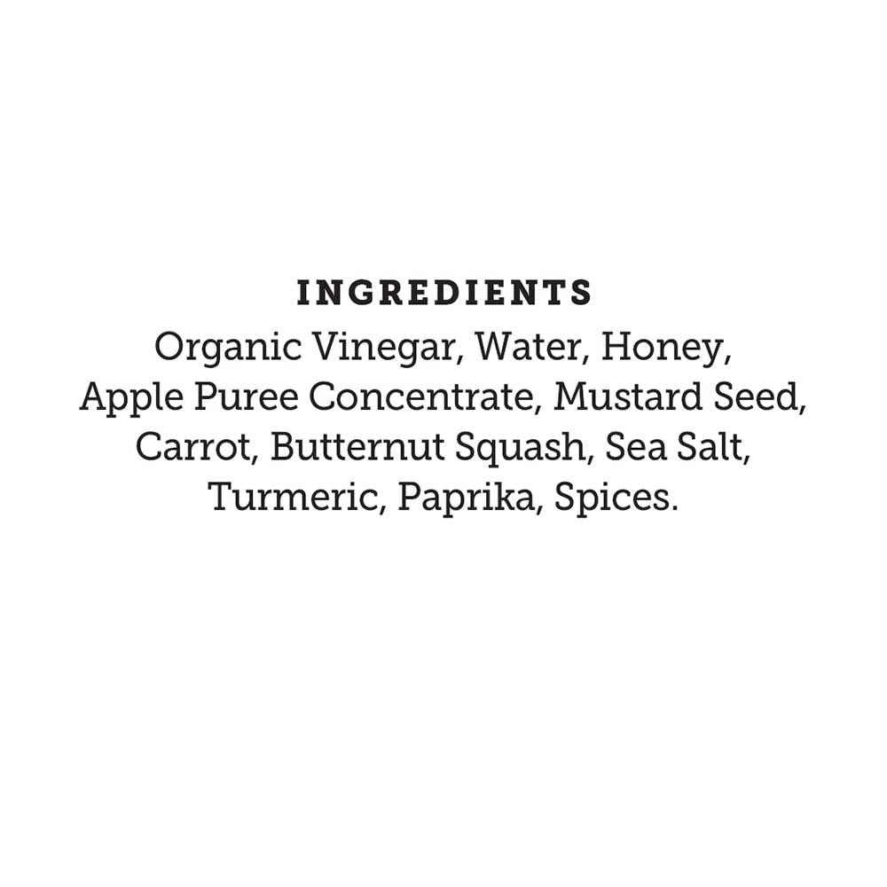 Ingredients closeup of True Made Foods Honey Mustard with hidden veggies