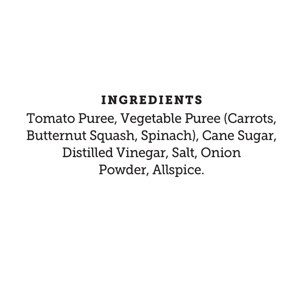 True Made Foods No Added Sugar Vegetable Ketchup Squeeze bottle side view for easy pantry access