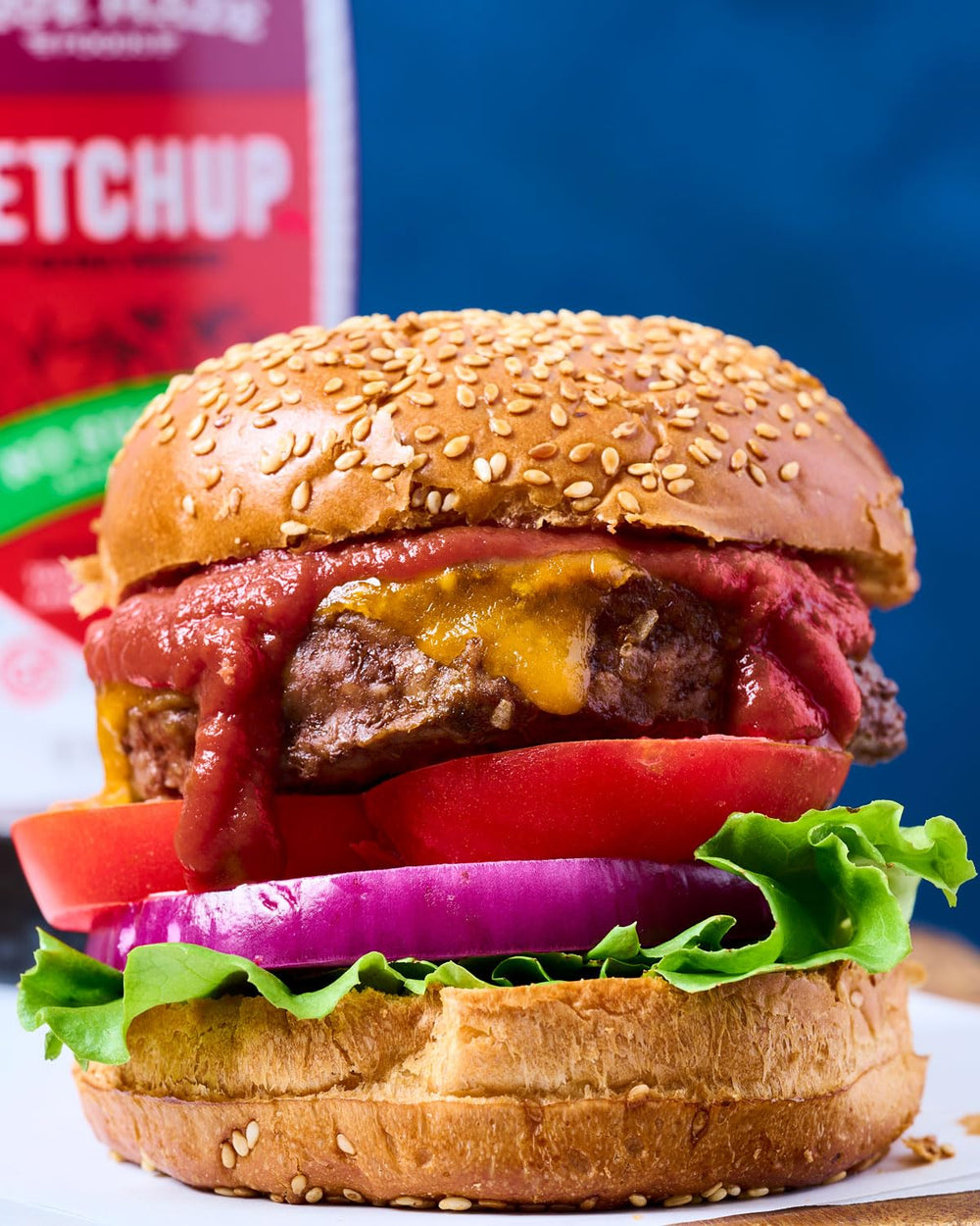 True Made Foods No Added Sugar Vegetable Ketchup Squeeze squeezable bottle for mess-free topping
