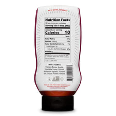 True Made Foods No Added Sugar Vegetable Ketchup Squeeze being poured for family meals