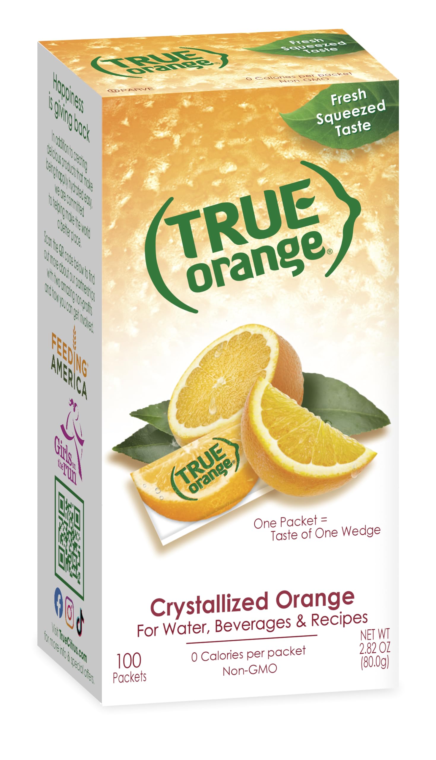 True Orange 100ct bulk dispenser packets for easy hydration at home